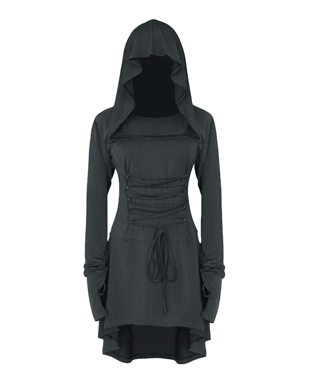 1958 Medieval Dress Victorian Retro Gown Halloween Dress Gray L